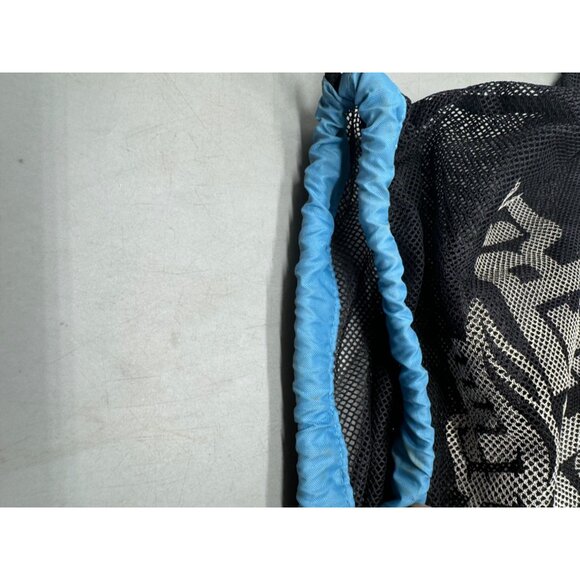 Fin fun Shark Fin Swim Mesh Bag Black/Blue drawstring 12.5x14" READ - Picture 4 of 6